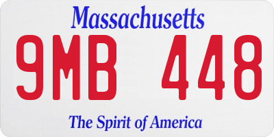 MA license plate 9MB448