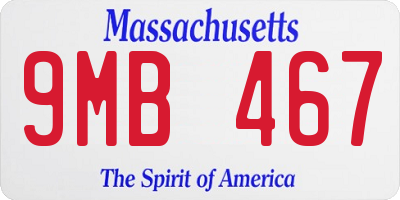 MA license plate 9MB467