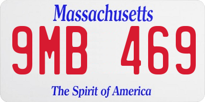 MA license plate 9MB469
