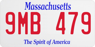 MA license plate 9MB479
