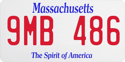 MA license plate 9MB486