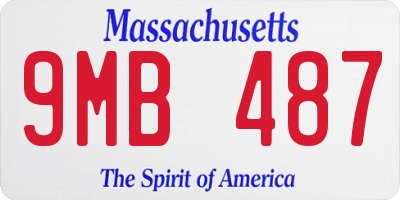 MA license plate 9MB487