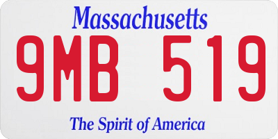 MA license plate 9MB519