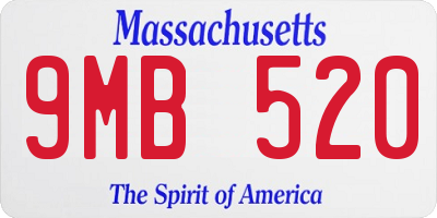 MA license plate 9MB520