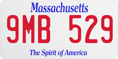 MA license plate 9MB529
