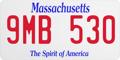 MA license plate 9MB530