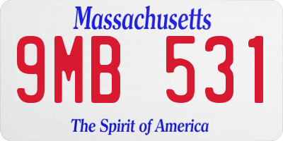 MA license plate 9MB531