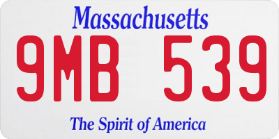 MA license plate 9MB539