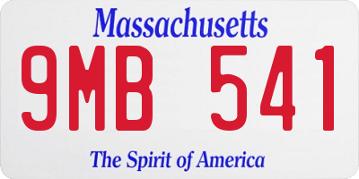 MA license plate 9MB541