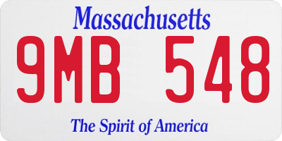 MA license plate 9MB548