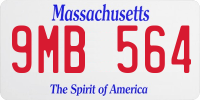 MA license plate 9MB564