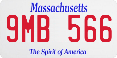 MA license plate 9MB566