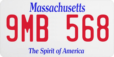 MA license plate 9MB568