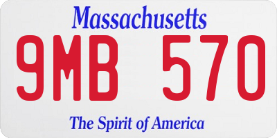 MA license plate 9MB570