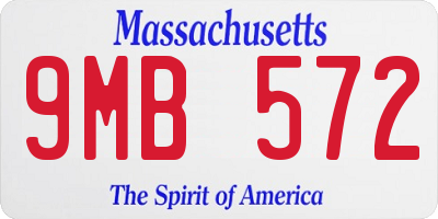 MA license plate 9MB572