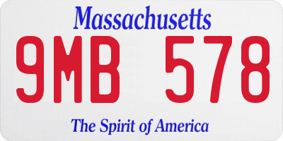 MA license plate 9MB578