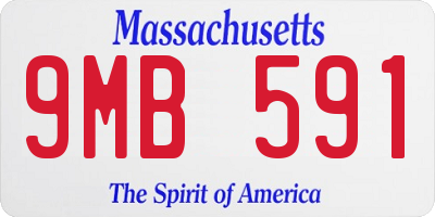 MA license plate 9MB591
