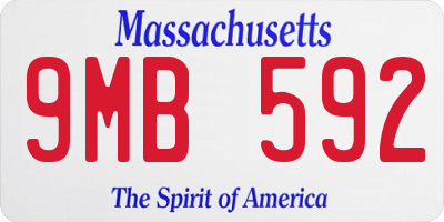 MA license plate 9MB592