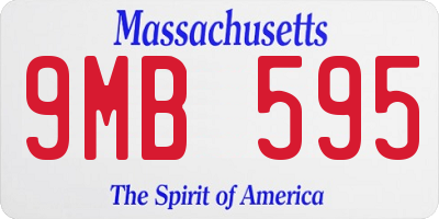 MA license plate 9MB595