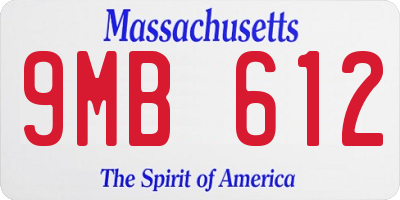 MA license plate 9MB612