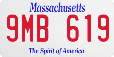 MA license plate 9MB619