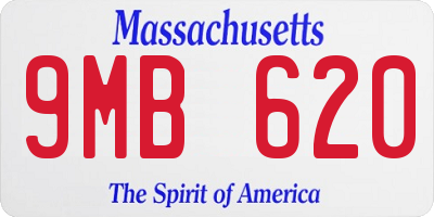 MA license plate 9MB620