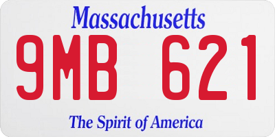 MA license plate 9MB621