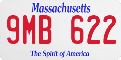 MA license plate 9MB622