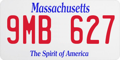 MA license plate 9MB627