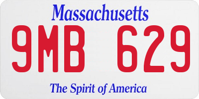 MA license plate 9MB629