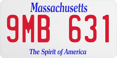 MA license plate 9MB631