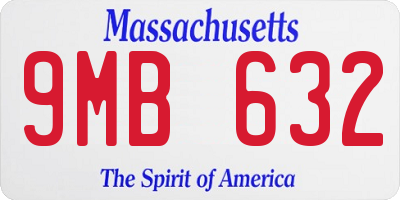 MA license plate 9MB632