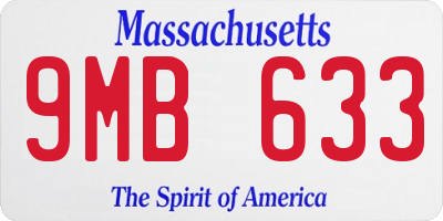 MA license plate 9MB633