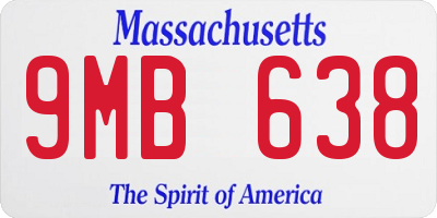 MA license plate 9MB638