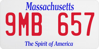 MA license plate 9MB657