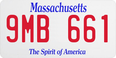 MA license plate 9MB661