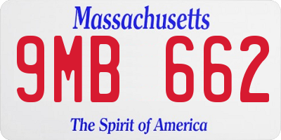 MA license plate 9MB662