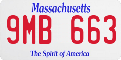 MA license plate 9MB663