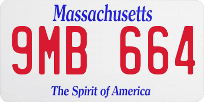 MA license plate 9MB664