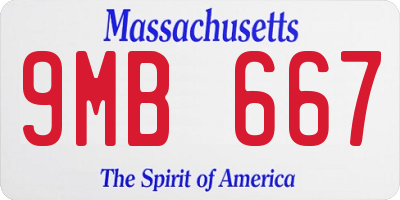 MA license plate 9MB667
