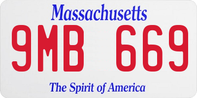 MA license plate 9MB669