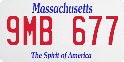 MA license plate 9MB677