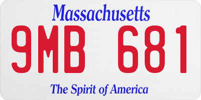 MA license plate 9MB681