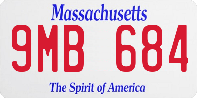 MA license plate 9MB684
