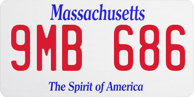 MA license plate 9MB686