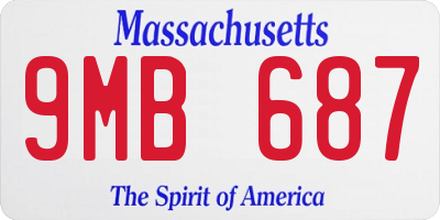 MA license plate 9MB687