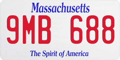 MA license plate 9MB688