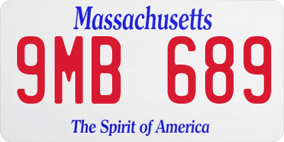 MA license plate 9MB689