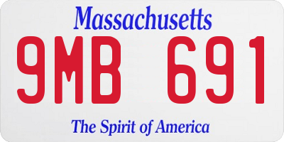 MA license plate 9MB691