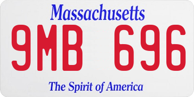 MA license plate 9MB696